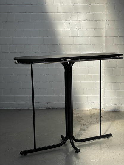 Vintage Barhocker Kreuzschwinger von Till Behrens für Bis Behrens in Schwarz