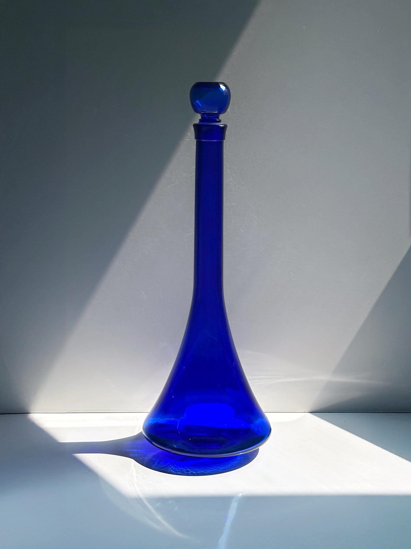 Vintage carafe ultramarine blue