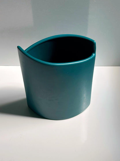 Vintage turquoise ASA flower vase by Mandel Elypse Memphis Milano 90s