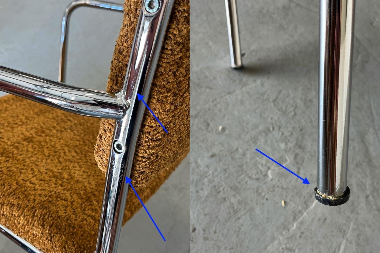 Fauteuil vintage de H. Fiedler et H. Heyder en bouclé ocre, Bauhaus, années 1970, paire