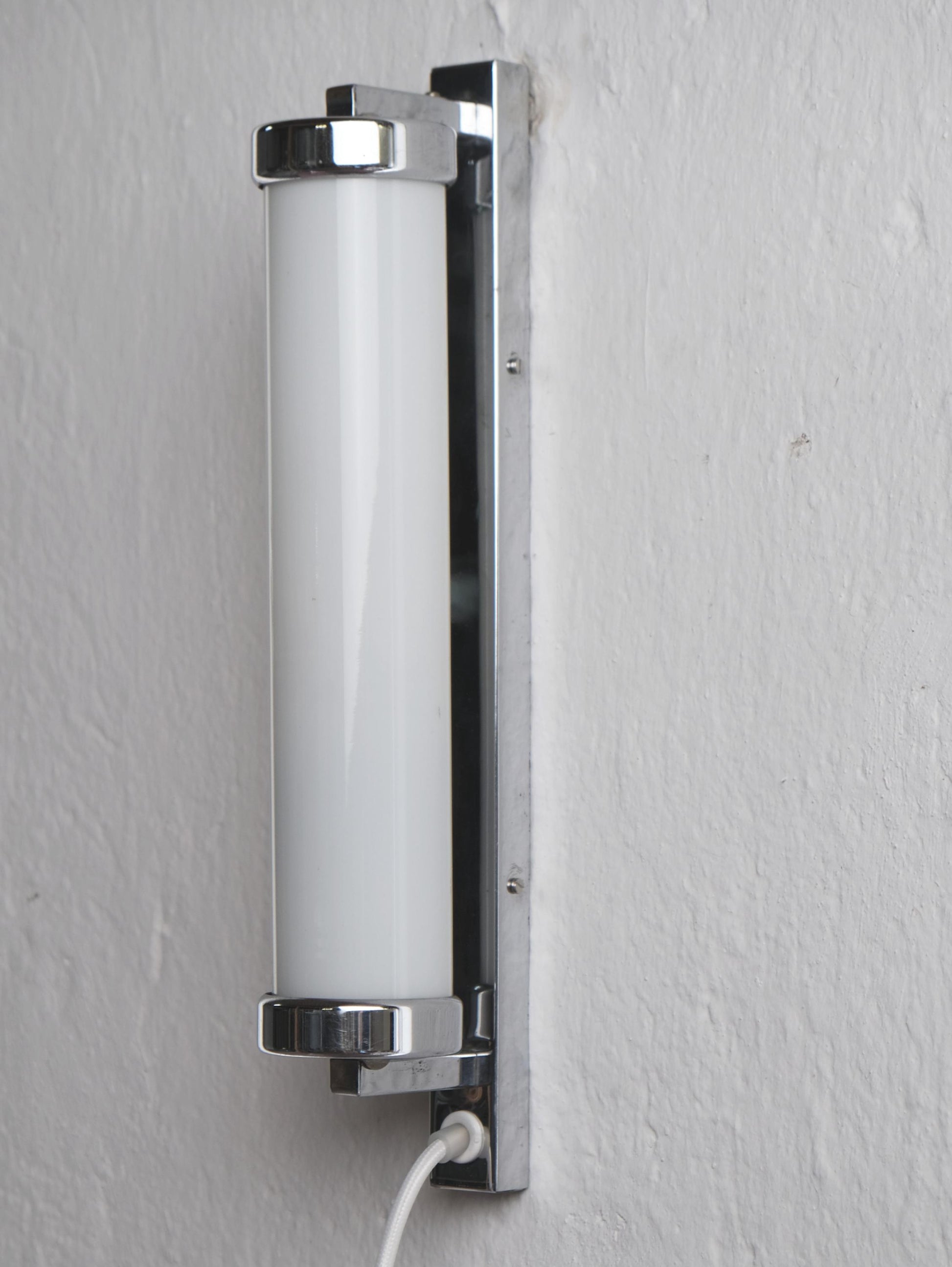 Vintage Wandlampe von Napako für Napako, Chrom mit Glaszylinder