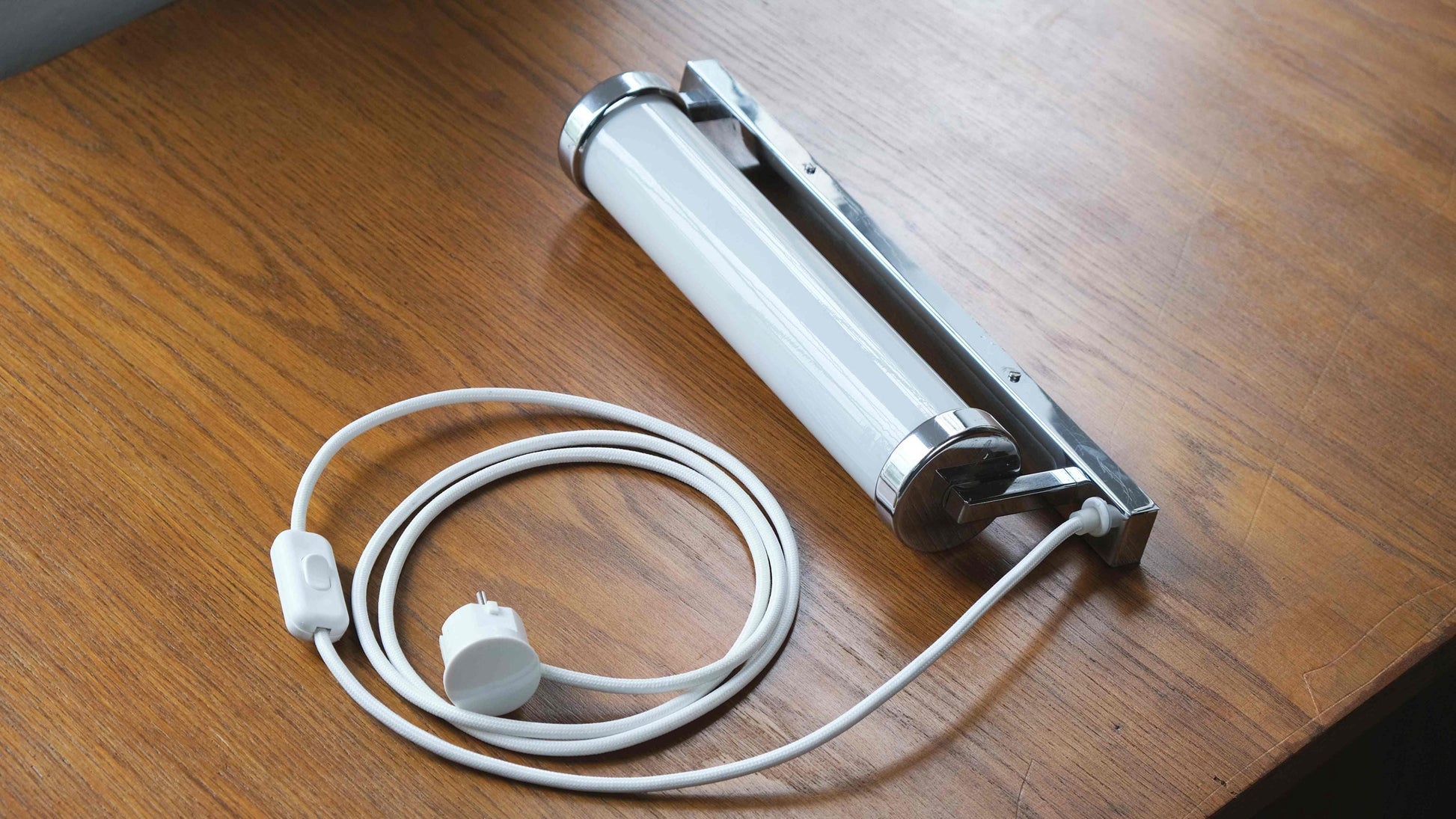 Vintage Wandlampe von Napako für Napako, Chrom mit Glaszylinder