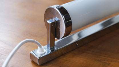 Vintage Wandlampe von Napako für Napako, Chrom mit Glaszylinder