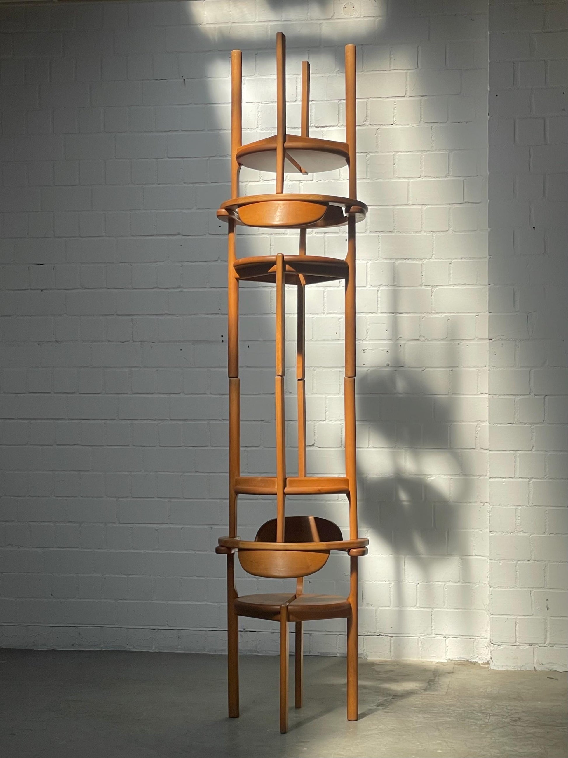 Vintage Stuhl Brahlstorf im Stil von Rainer Daumiller, Massivholz