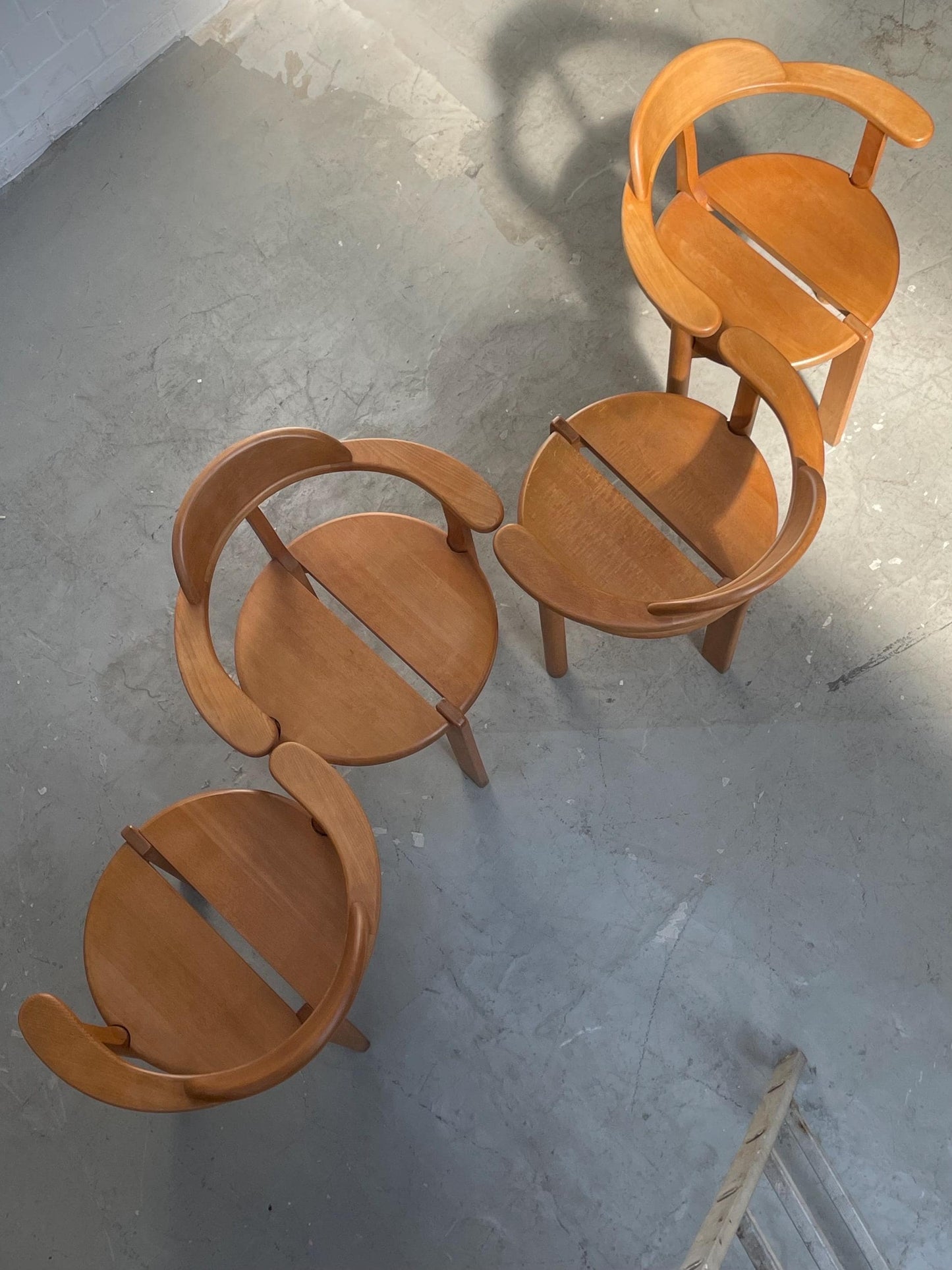 Vintage Stuhl Brahlstorf im Stil von Rainer Daumiller, Massivholz