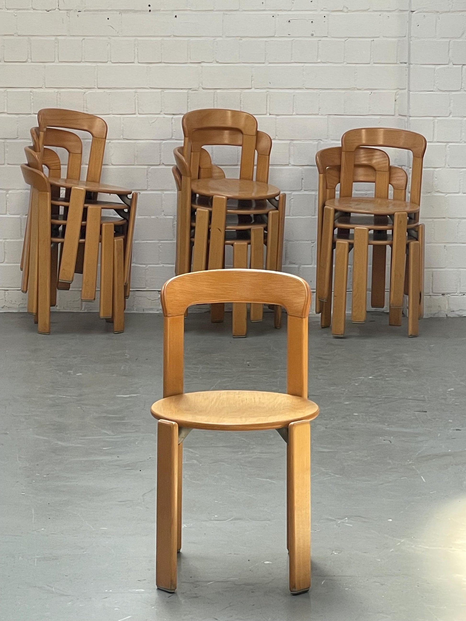 Vintage Stuhl Rey Chair von Bruno Rey für Kusch+Co stapelbar