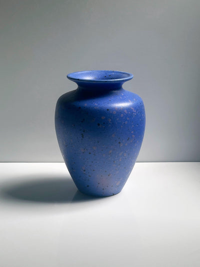 Vase en Céramique Vintage MF Design Bleu à Mouchetures, Postmoderne