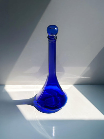 Vintage carafe ultramarine blue