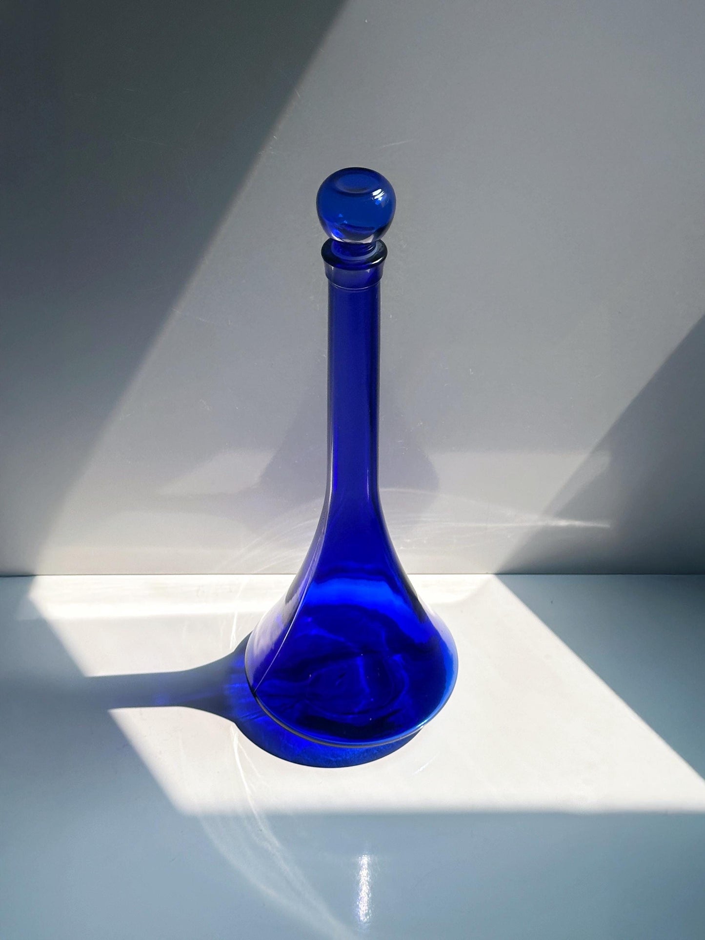 Vintage carafe ultramarine blue