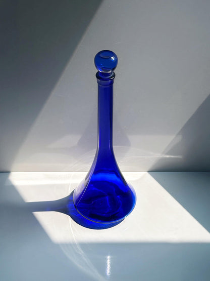 Vintage carafe ultramarine blue