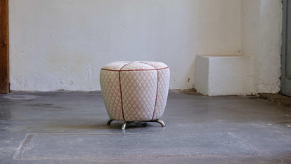 Vintage Hocker von Jindrich Halabala Stil