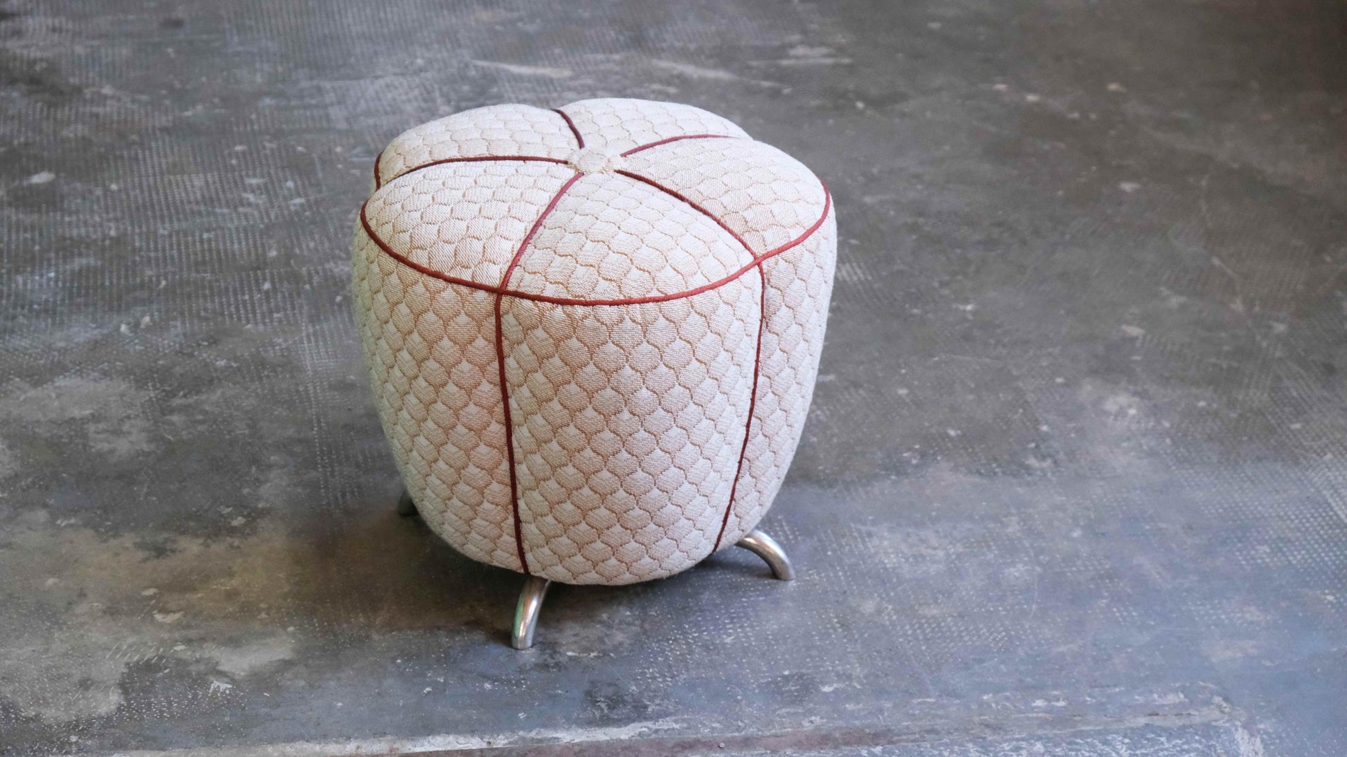 Vintage Hocker von Jindrich Halabala Stil