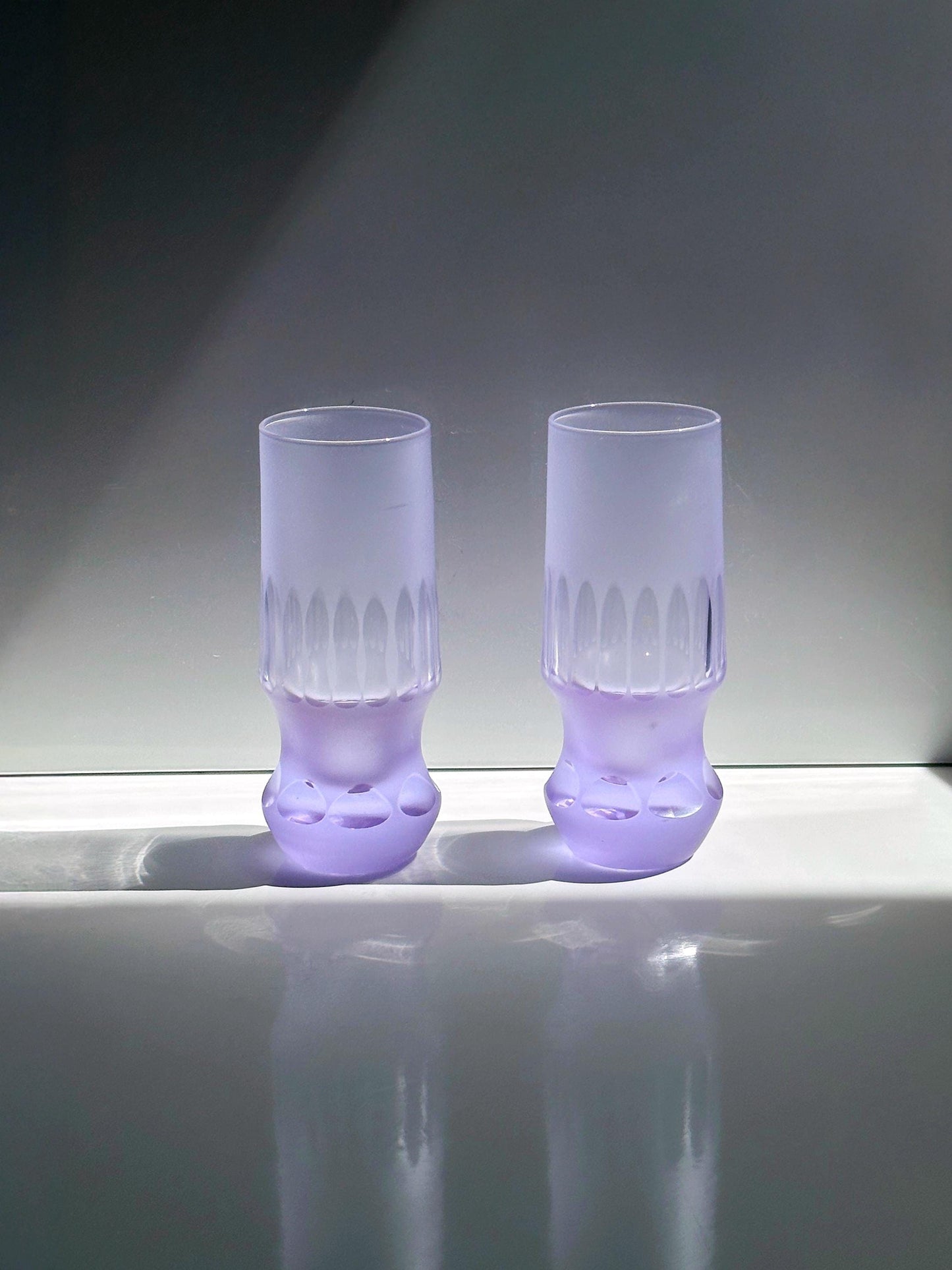 Vintage drinking glass Alexandrite by Arnolfo di Cambio for Sergio Asti Space Age set of 6