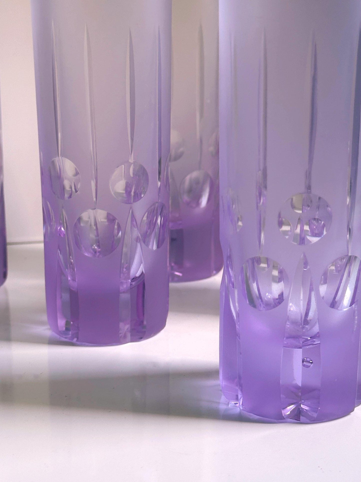 Vintage Longdrinkglas Alexandritglas von Sergio Asti für Arnolfo di Cambio 70er 60er