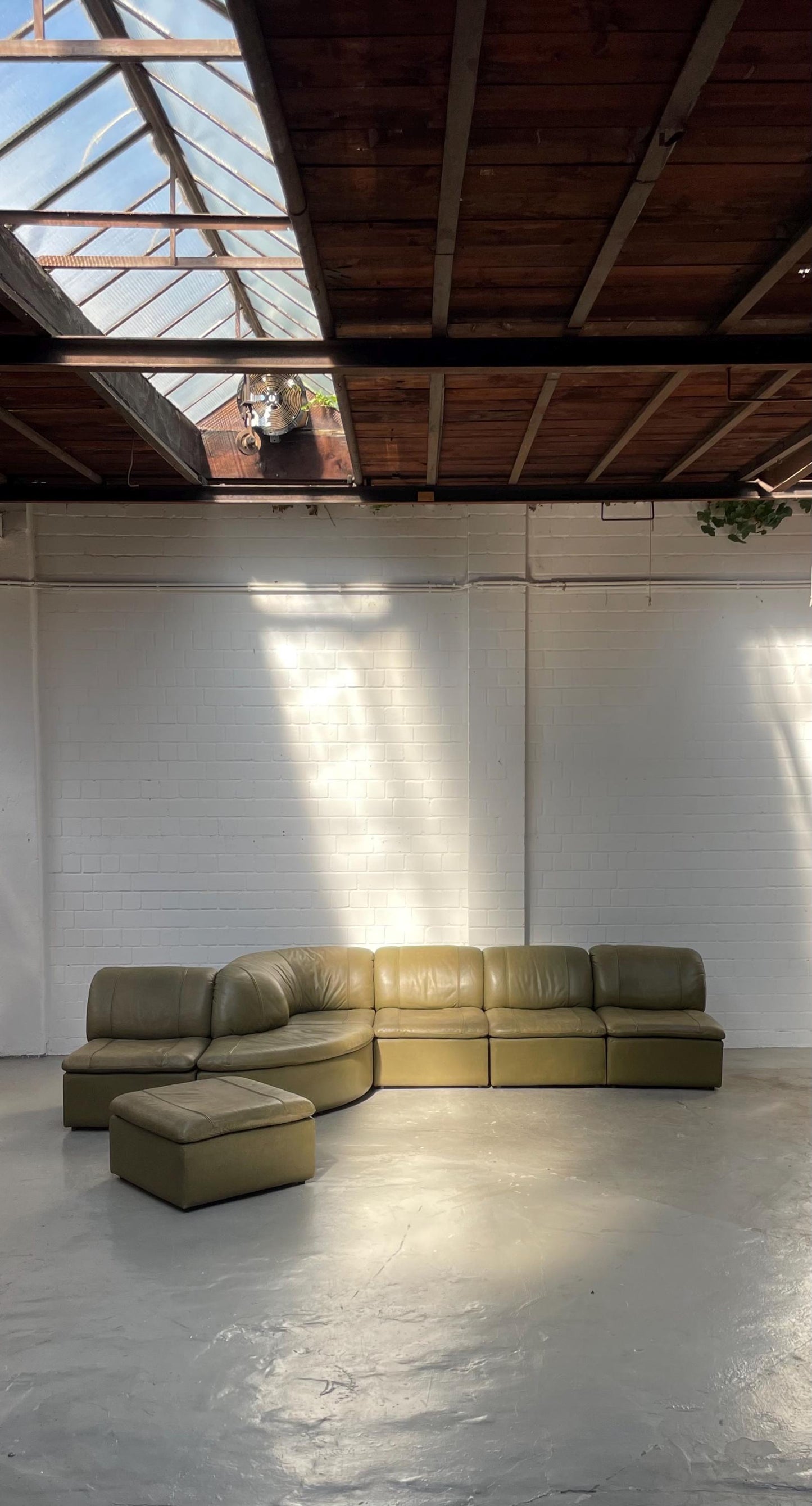 Vintage Sofa Laauser Modul von Laauser für Lausitzer Westdeutschland Leder