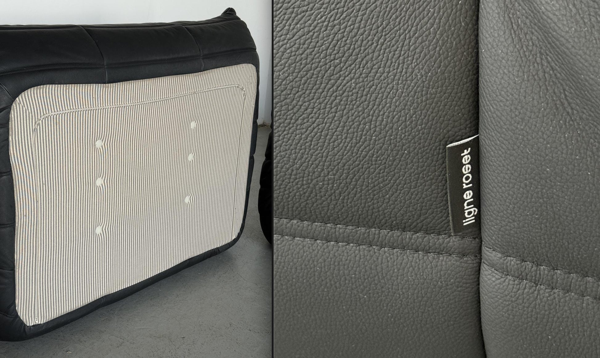 Vintage Togo Sofa Leder von Michel Ducaroy für Ligne Roset 1970er Frankreich