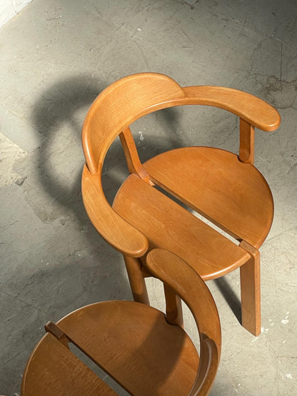 Vintage Stuhl Brahlstorf im Stil von Rainer Daumiller, Massivholz