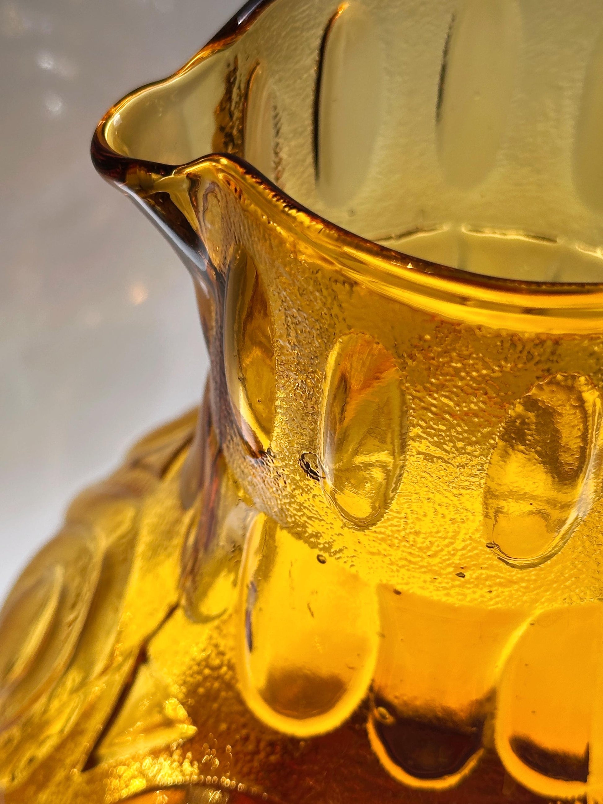 Vintage Karaffe von MCM Empoli bernsteinfarben