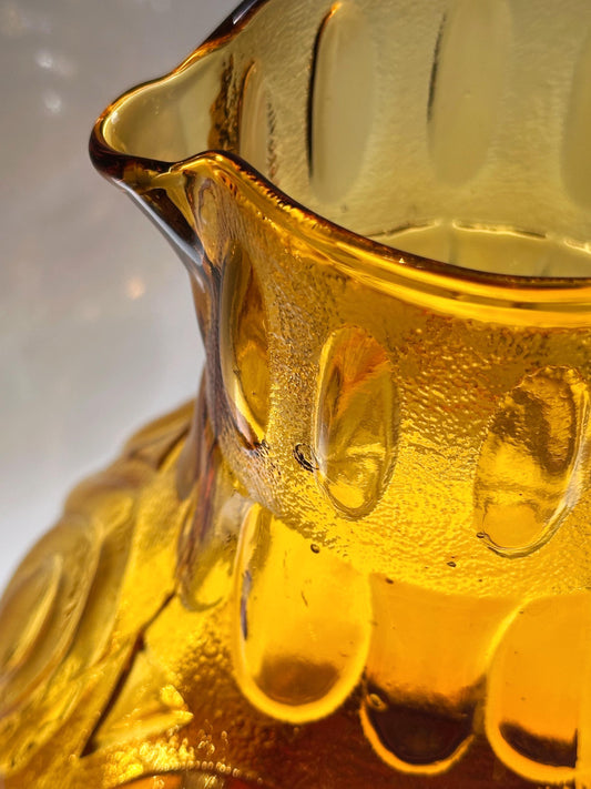 Vintage Karaffe von MCM Empoli bernsteinfarben