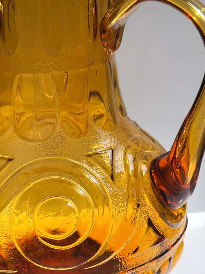 Vintage Karaffe von MCM Empoli bernsteinfarben