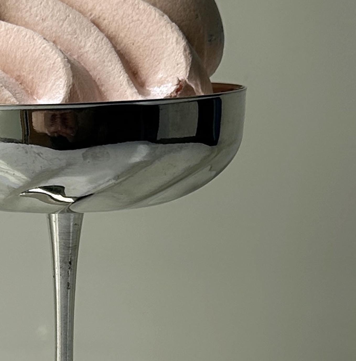 Vintage Champagnerschale Set von 6 versilbert vergoldet Italien