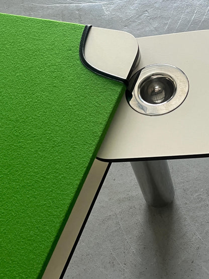 Vintage Poker Spieltisch von Joe Colombo für Zanotta in Weiß und Grün 1968