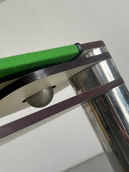 Vintage Poker Spieltisch von Joe Colombo für Zanotta in Weiß und Grün 1968