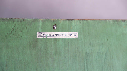 Vintage Bauhaus Spiegelkommode von Vichr in Lindgrün
