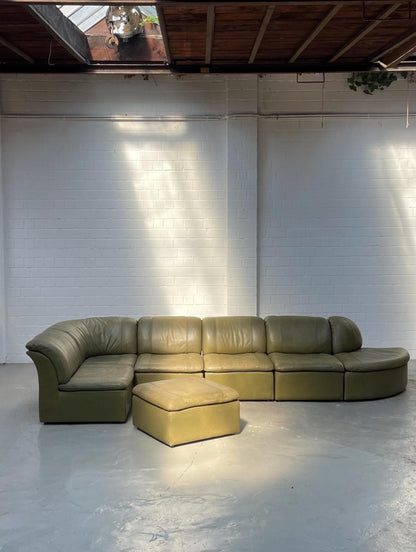 Vintage Sofa Laauser Modul von Laauser für Lausitzer Westdeutschland Leder