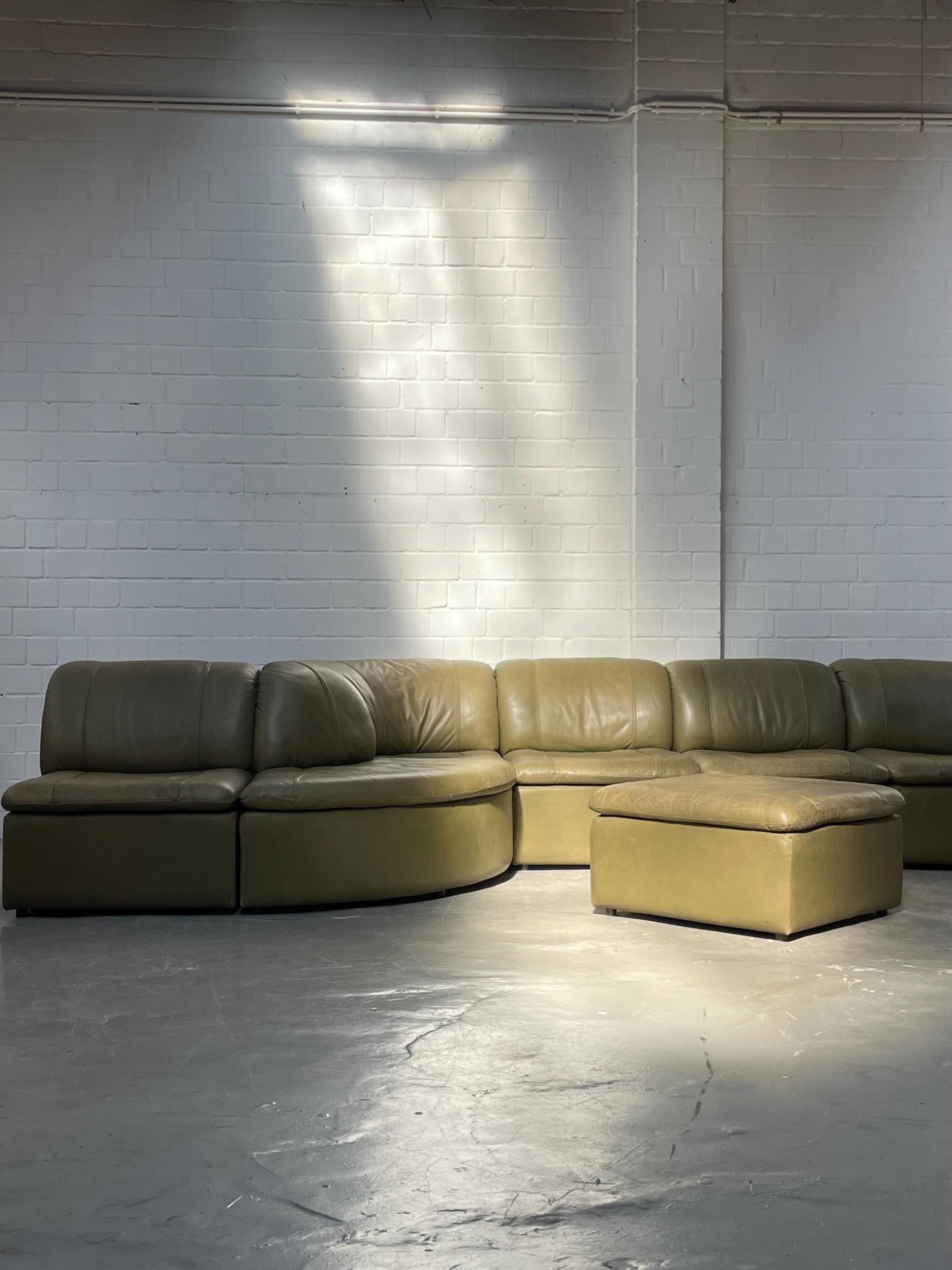 Vintage Sofa Laauser Modul von Laauser für Lausitzer Westdeutschland Leder