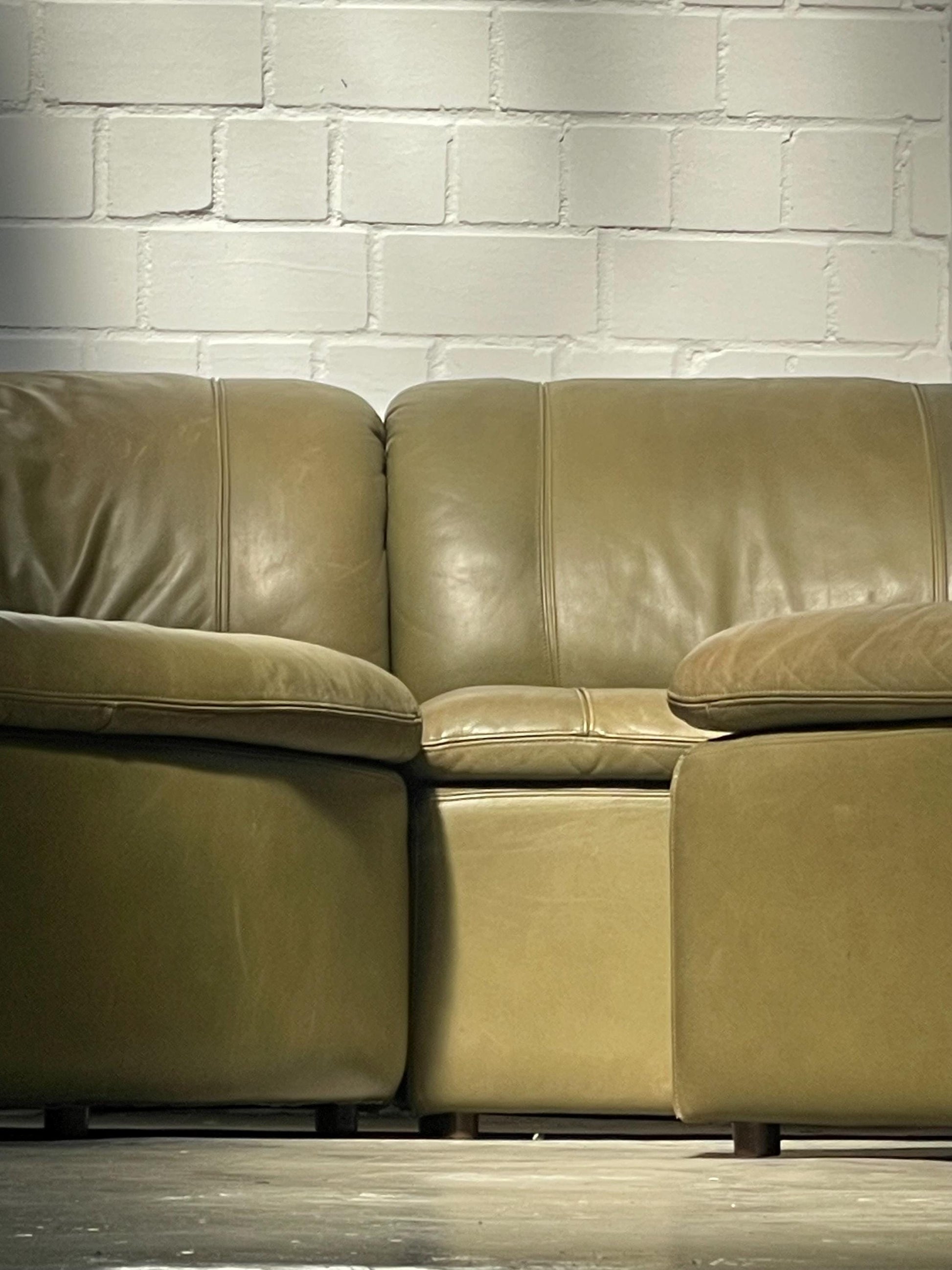 Vintage Sofa Laauser Modul von Laauser für Lausitzer Westdeutschland Leder