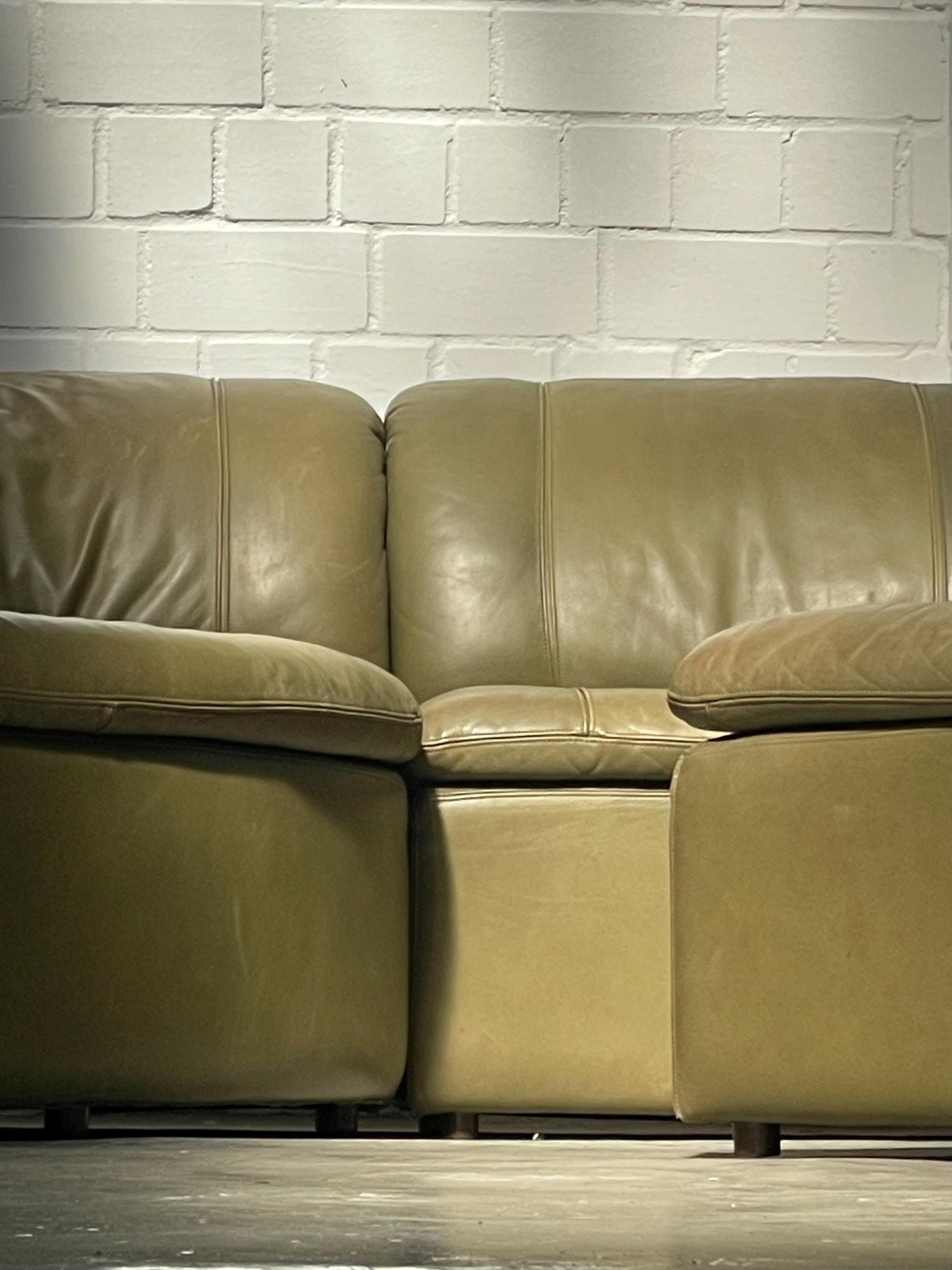 Vintage Sofa Laauser Modul von Laauser für Lausitzer Westdeutschland Leder