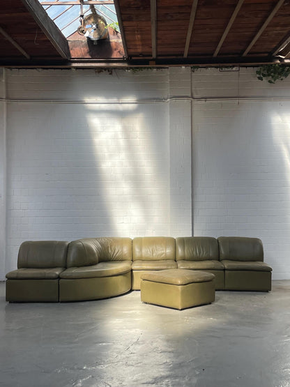 Vintage Sofa Laauser Modul von Laauser für Lausitzer Westdeutschland Leder