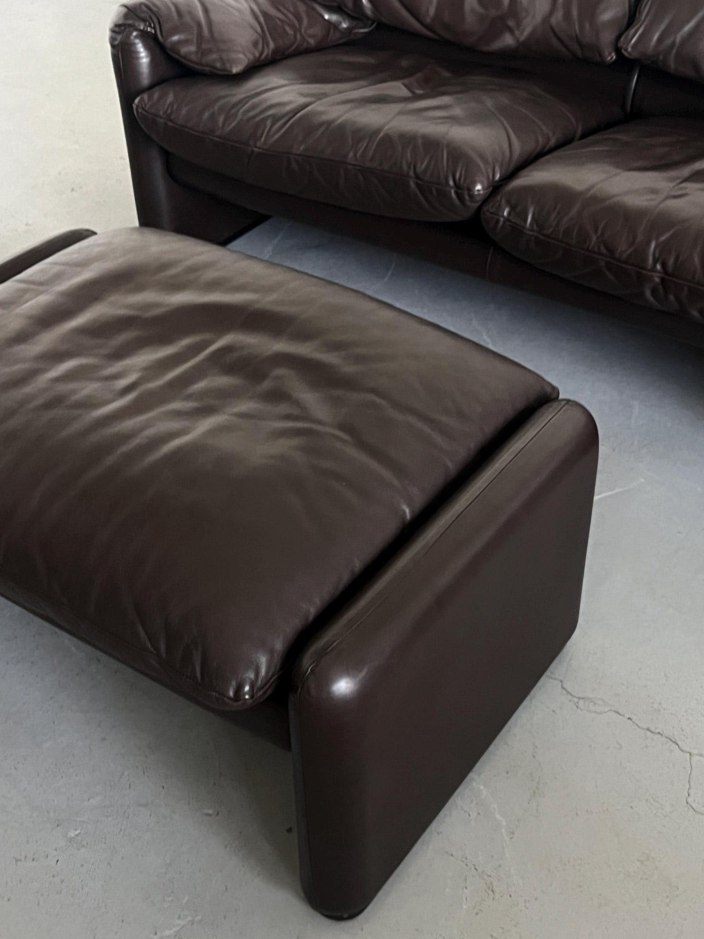 Vintage Maralunga Ensemble von Vico Magistretti für Cassina 1970er Set von 2