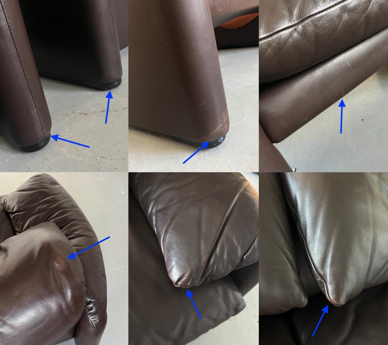 Vintage Maralunga Ensemble von Vico Magistretti für Cassina 1970er Set von 2