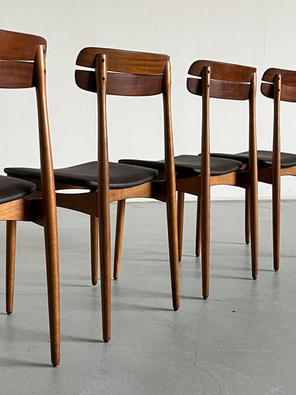 Vintage Dining Chair Teak Danish Design 1960s Denmark Set of 4