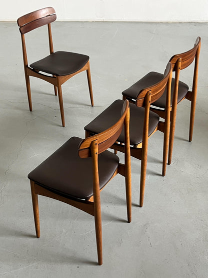 Vintage Dining Chair Teak Danish Design 1960s Denmark Set of 4