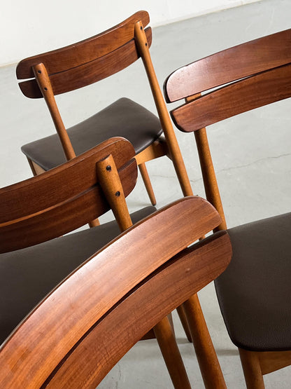 Vintage Dining Chair Teak Danish Design 1960s Denmark Set of 4