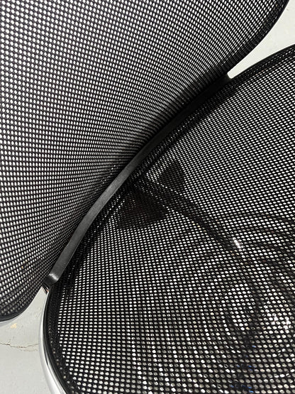 Vintage O-Line swivel chair by Herbert Ohl for Wilkhahn chrome steel black 1980s