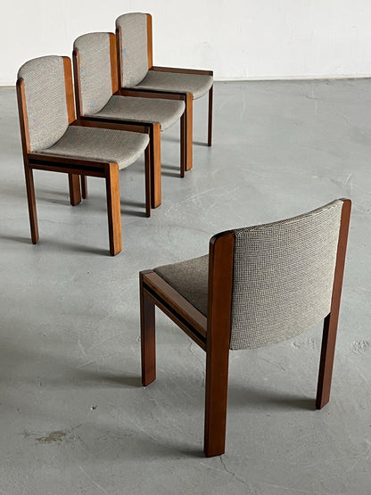 Vintage Stuhl Model 300 von Joe Colombo für Pozzi Eiche Hahnentritt Set von 4