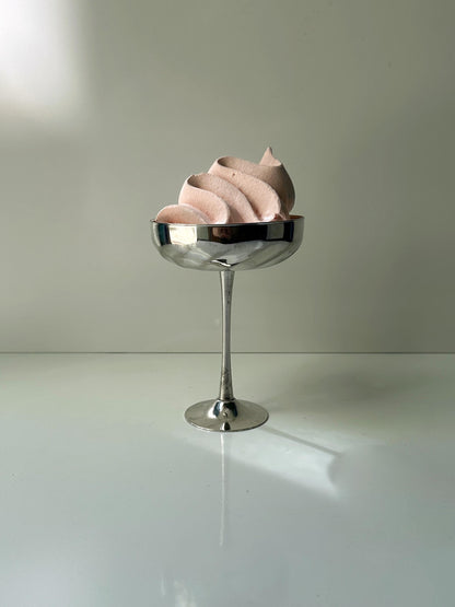 Vintage Champagnerschale Set von 6 versilbert vergoldet Italien