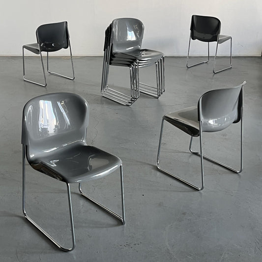 Vintage SM 400 Swing Chair von Gerd Lange für Drabert Grau Retro Kunststoff