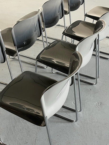 Vintage SM 400 Swing Chair von Gerd Lange für Drabert Grau Retro Kunststoff