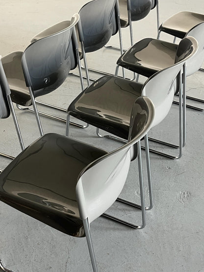 Vintage SM 400 Swing Chair von Gerd Lange für Drabert Grau Retro Kunststoff