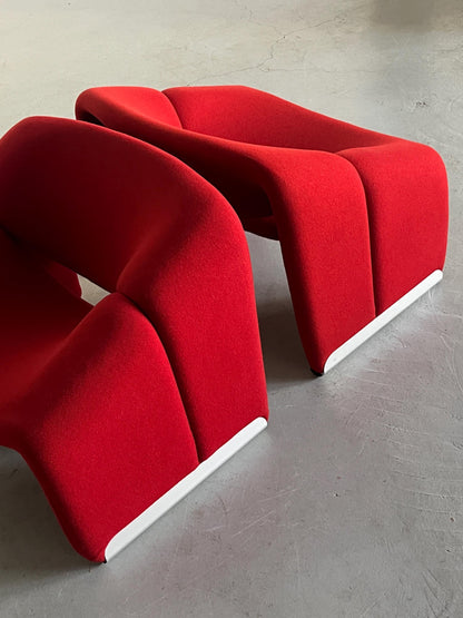 Vintage Groovy Stuhl von Pierre Paulin für Artifort Paar