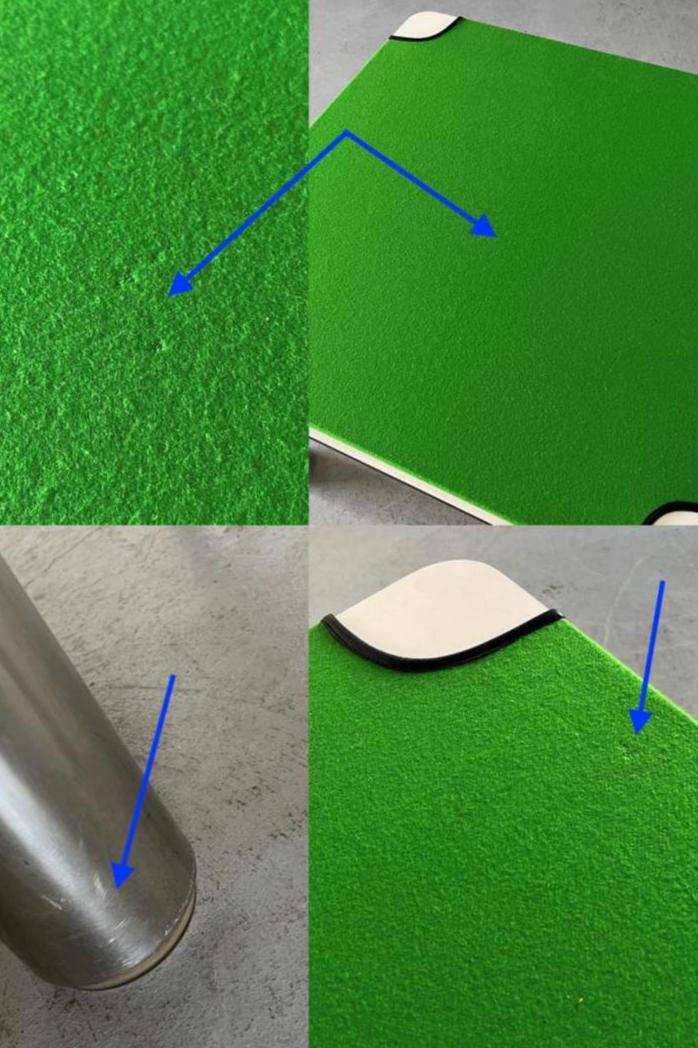 Vintage Poker Spieltisch von Joe Colombo für Zanotta in Weiß und Grün 1968