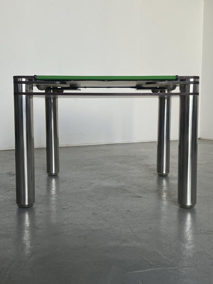 Vintage Poker Spieltisch von Joe Colombo für Zanotta in Weiß und Grün 1968