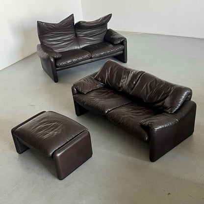Vintage Maralunga Ensemble von Vico Magistretti für Cassina 1970er Set von 2