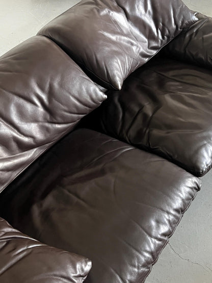 Vintage Maralunga Ensemble von Vico Magistretti für Cassina 1970er Set von 2