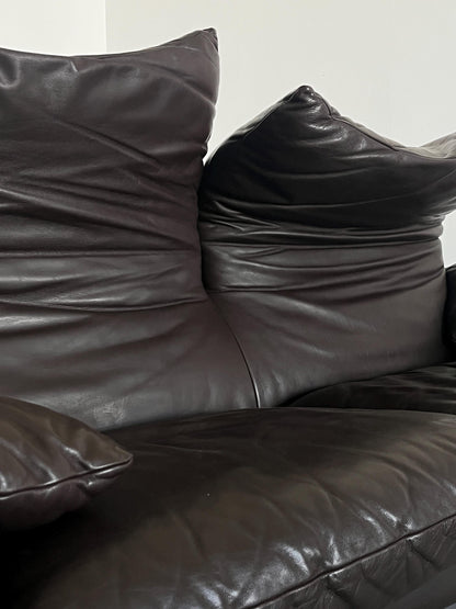 Vintage Maralunga Ensemble von Vico Magistretti für Cassina 1970er Set von 2